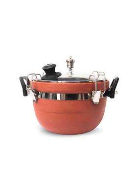 Terra Charms Clay Cooker Natural Mitti Earthen Pot for Slow Cooking | 3 L | 3.2 Qt | Handcrafted