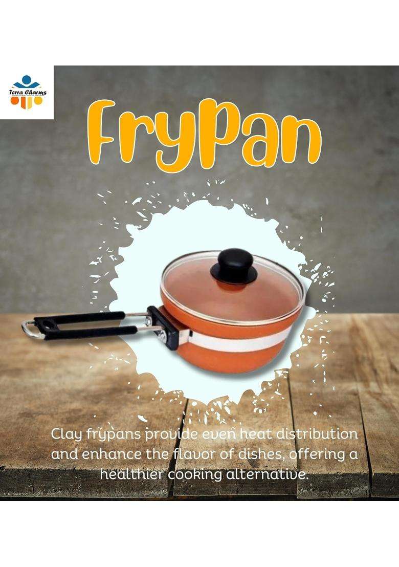 Terra Charms Clay Frypan for Why Every Kitchen Needs a Clay Frying Pan | 1500 ml | 50.7 fl oz - Indya