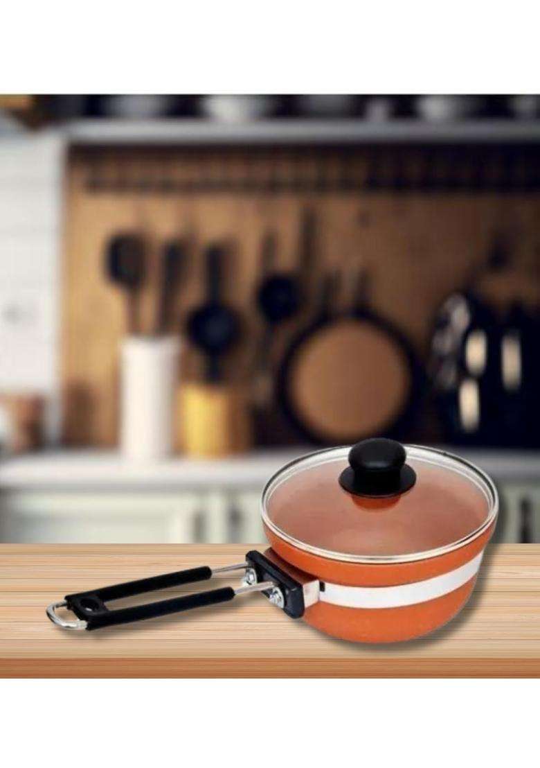 Terra Charms Clay Frypan for Clay Frying Pans Uncovered | 1500 ml | 50.7 fl oz - Indya