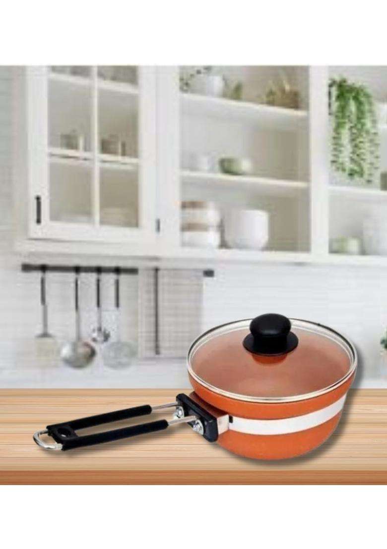 Terra Charms Clay Frypan for Exploring the Versatility of Clay Frying Pans | 1500 ml | 50.7 fl oz - Indya