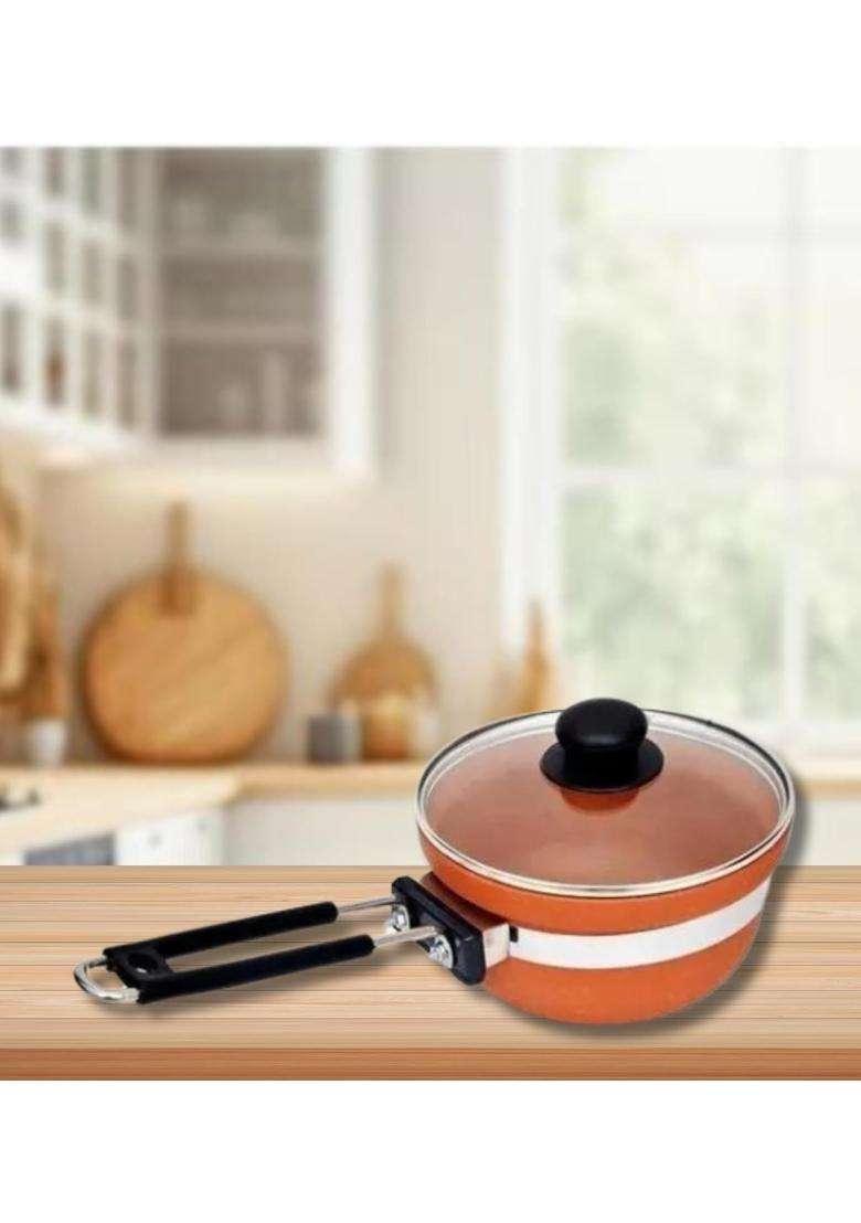 Terra Charms Clay Frypan for Clay Frying Pan Essentials | 1500 ml | 50.7 fl oz - Indya