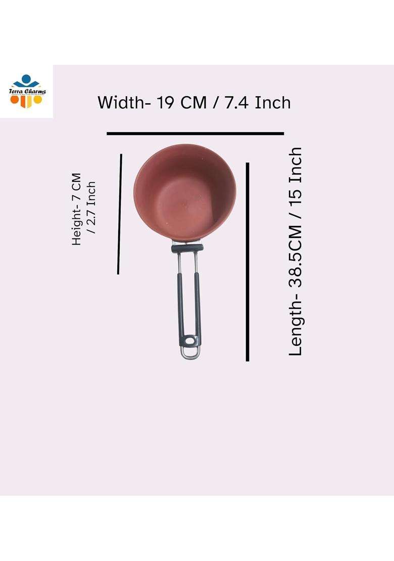 Terra Charms Clay Frypan for Savoring Tradition | 1500 ml | 50.7 fl oz - Indya