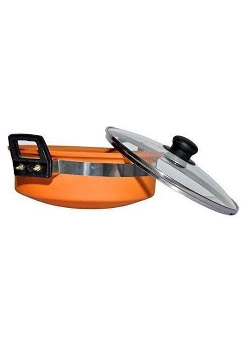 PALVIT CLAY ART GALLERY Palvit Clay Earthen Terracotta Mitti Clay Kadhai Wok for Curry Dal Frying | 1.5 L | 1.6 Qt | With Lid