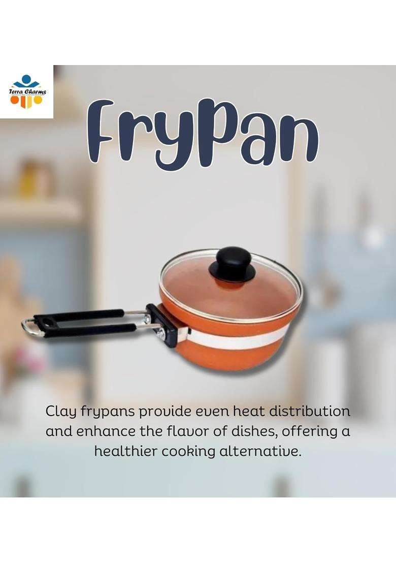 Terra Charms Clay Frypan for Embracing Tradition | 1500 ml | 50.7 fl oz - Indya