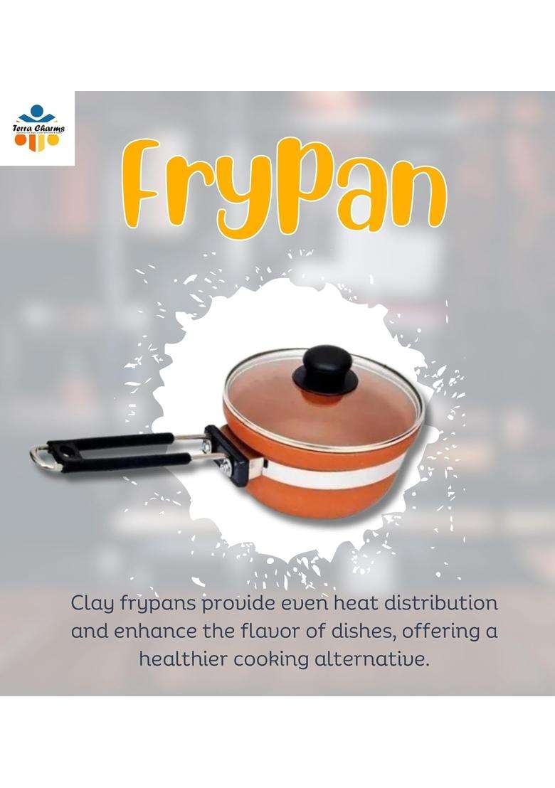 Terra Charms Clay Frypan for From Hearth to Home | 1500 ml | 50.7 fl oz - Indya