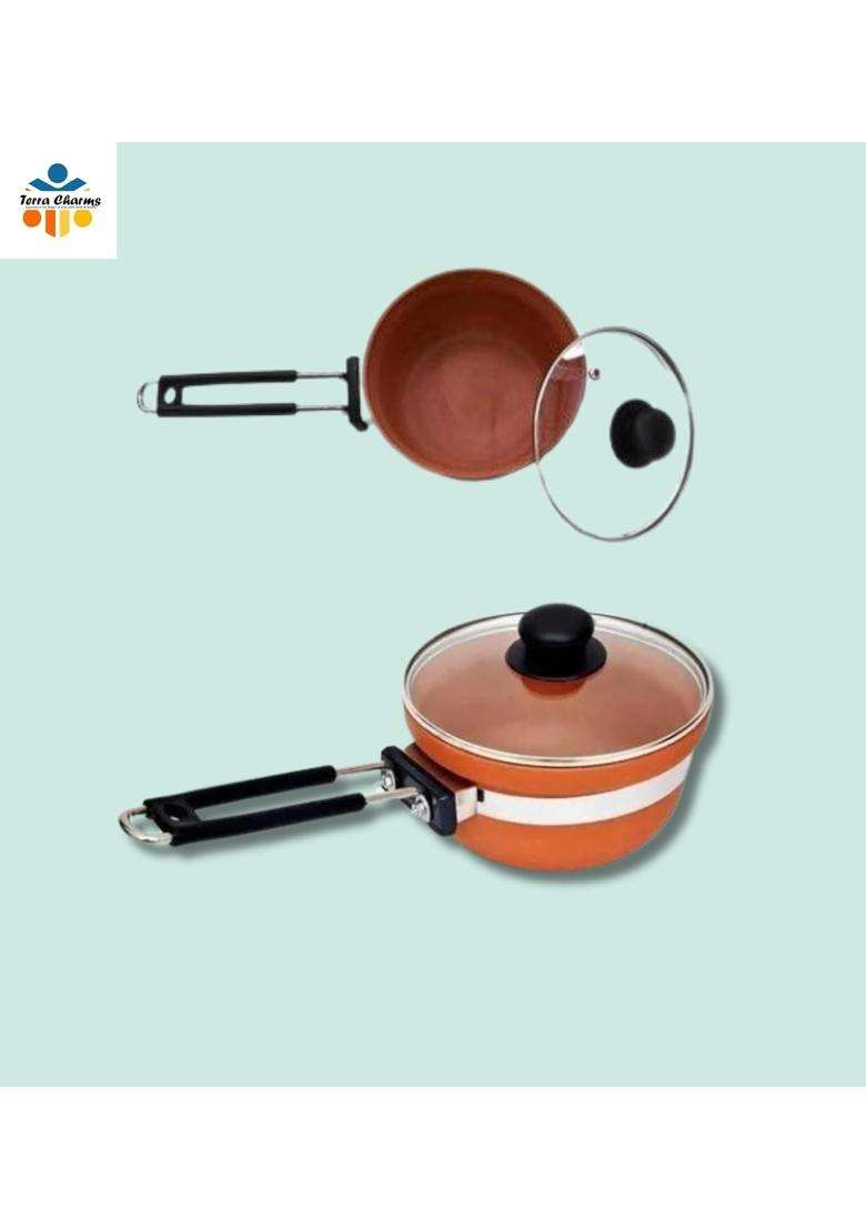 Terra Charms Clay Frypan for From Hearth to Home | 1500 ml | 50.7 fl oz - Indya