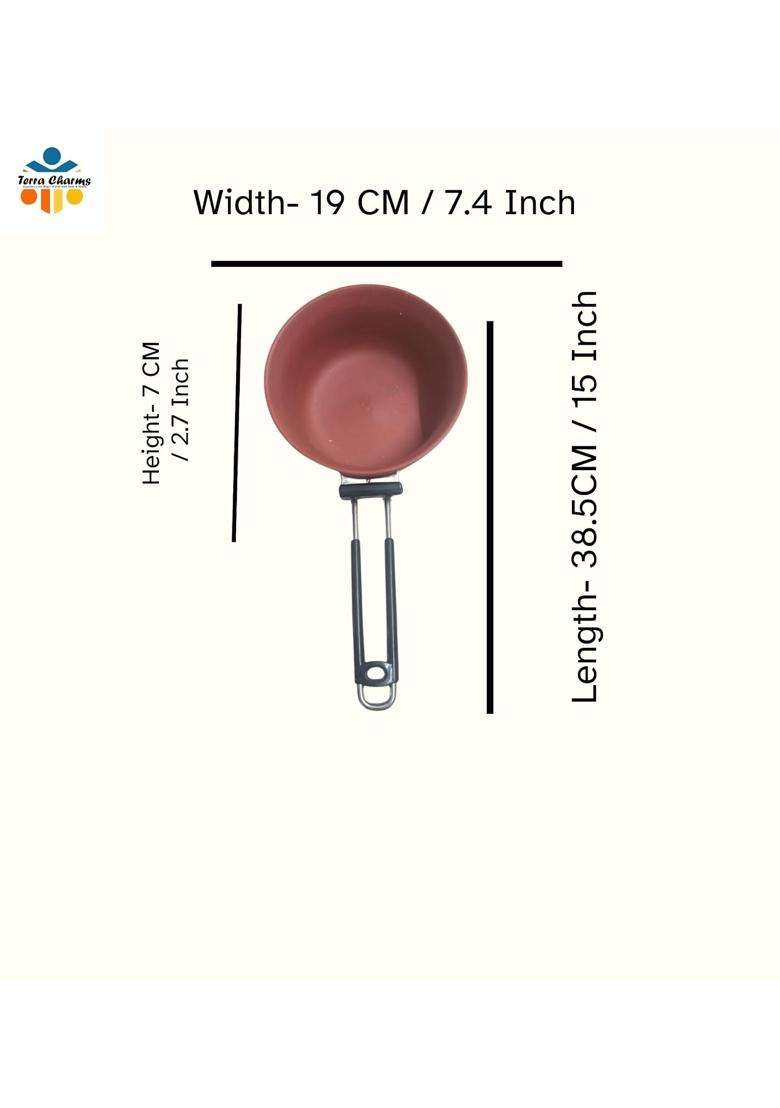 Terra Charms Clay Frypan for From Hearth to Home | 1500 ml | 50.7 fl oz - Indya