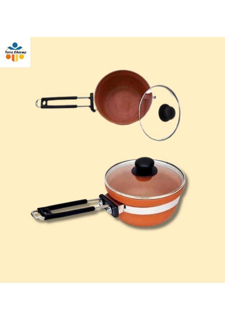 Terra Charms Clay Frypan for Clay Frypans Uncovered | 1500 ml | 50.7 fl oz - Indya