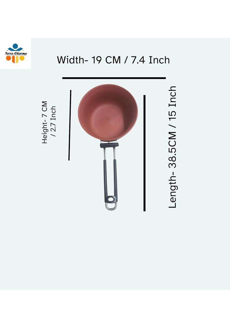 Terra Charms Clay Frypan for Clay Frypans Uncovered | 1500 ml | 50.7 fl oz - Indya