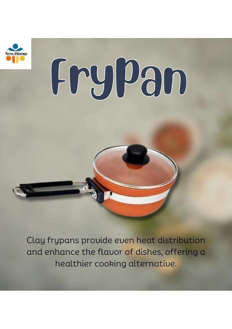 Terra Charms Clay Frypan for Savoring Flavor | 1500 ml | 50.7 fl oz - Indya