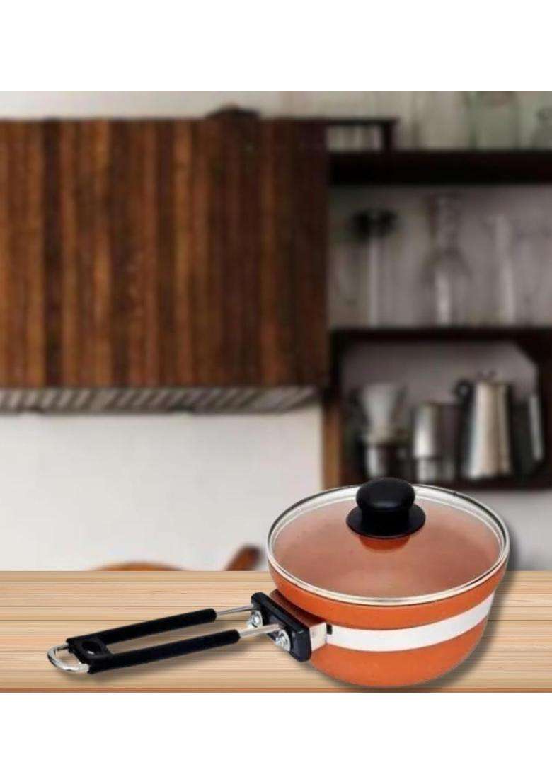 Terra Charms Clay Frypan for the Timeless Charm of Clay Frypans | 1500 ml | 50.7 fl oz - Indya