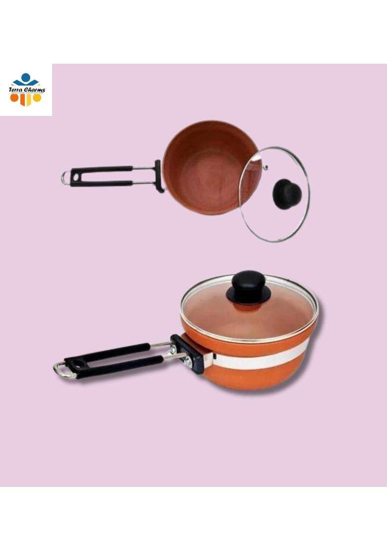 Terra Charms Clay Frypan for Clay Frypan Essentials | 1500 ml | 50.7 fl oz - Indya