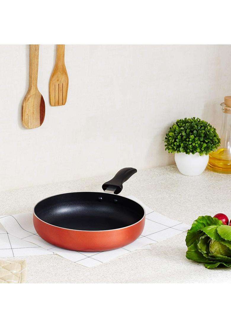 Solimo Amazon Brand Solimo NON Stick FRY PAN | 22 cm | 8.7 Inch | Induction Compatible - Indya