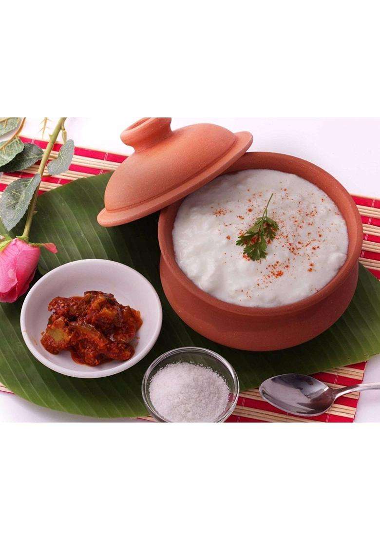 SHRIYAM CRAFT Terracotta Clay Curd Pot | 350 ml | 11.8 fl oz | 2-Piece Set - Indya