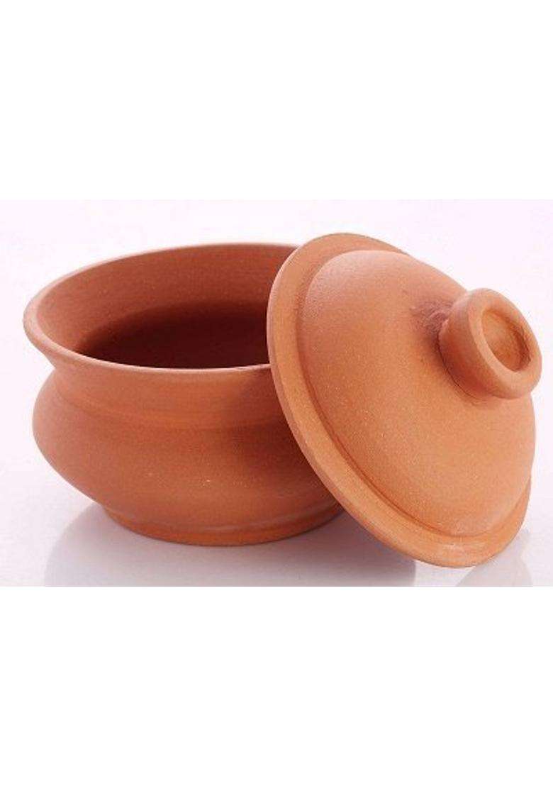 SHRIYAM CRAFT Terracotta Clay Curd Pot | 350 ml | 11.8 fl oz | 2-Piece Set - Indya