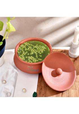 B S NATURAL Organic Clay Dahi Handi | With Lid