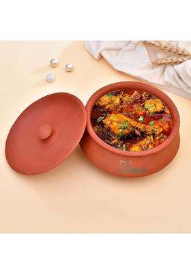 B S NATURAL Organic Clay Dahi Handi | With Lid