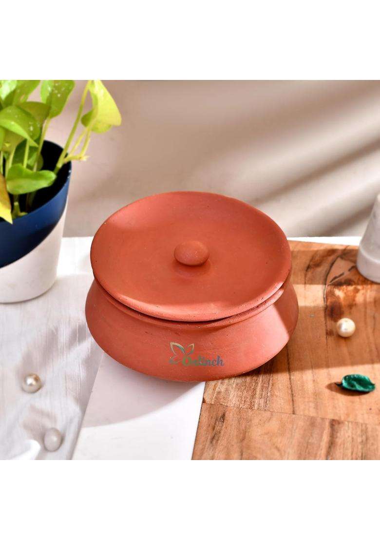 B S NATURAL Organic Clay Dahi Handi | With Lid - Indya