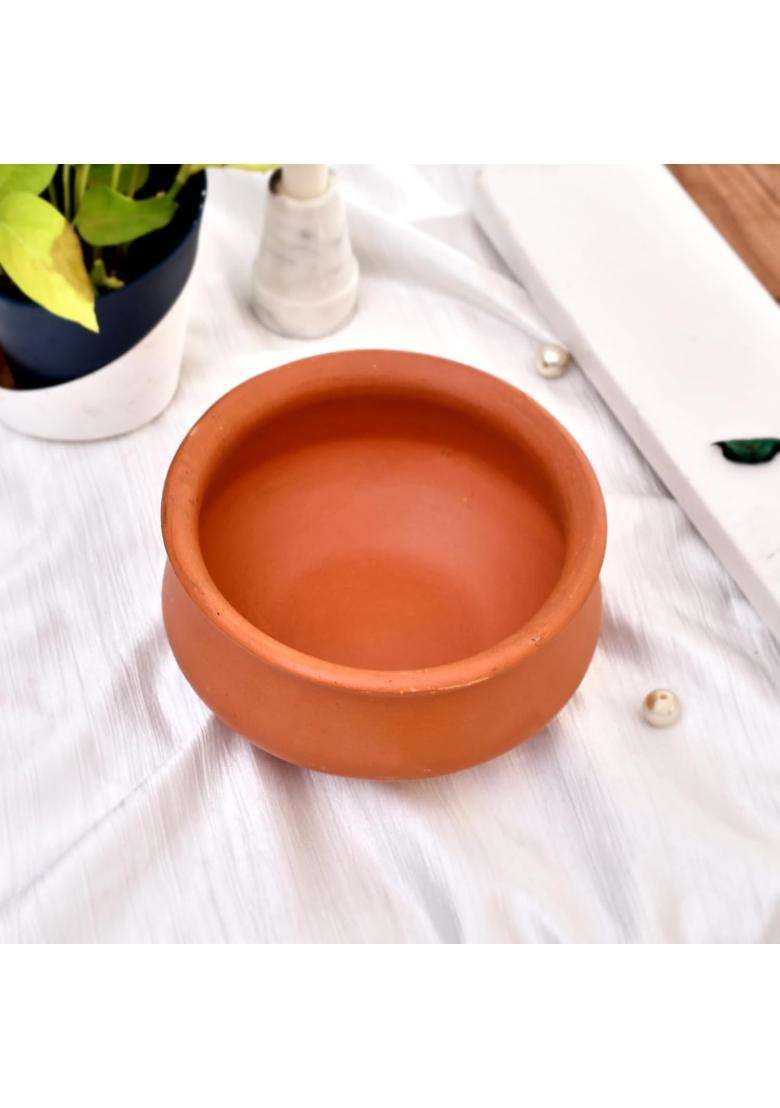 B S NATURAL Organic Clay Dahi Handi | With Lid - Indya