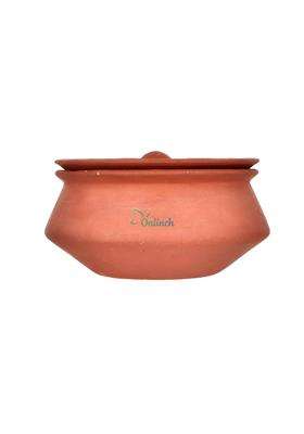 Onlinch Organic Clay Dahi Handi | With Lid