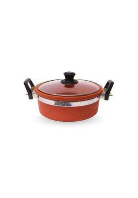 Terra Charms Clay Kadhai Wok | 1.5 L | 1.6 Qt | Handcrafted