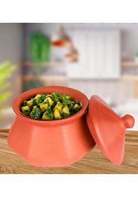 Terra Charms Clay Curd Pot for Allo Methi Cooking | 1 L | 1.1 Qt