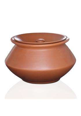 Pure Source India Clay Dahi Handy Curd Pot with Lid | 2-Piece Set