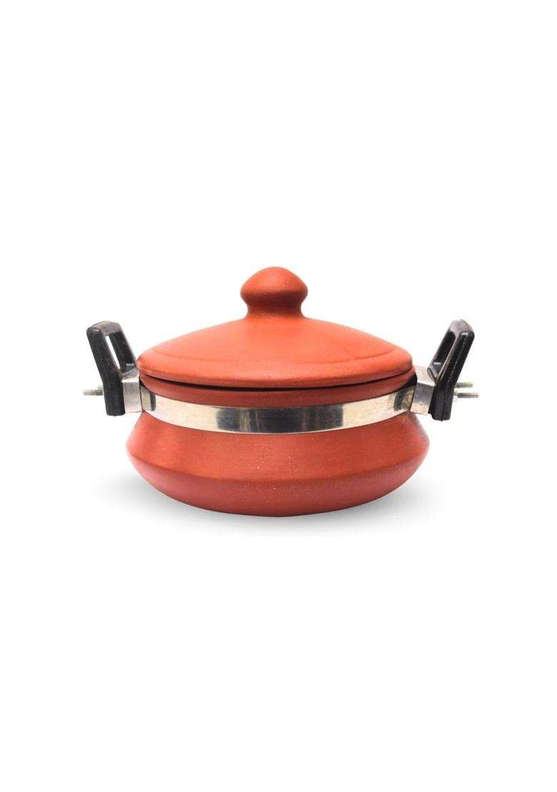 Terra Charms Clay Daal Handi | 1.5 L | 1.6 Qt - Indya