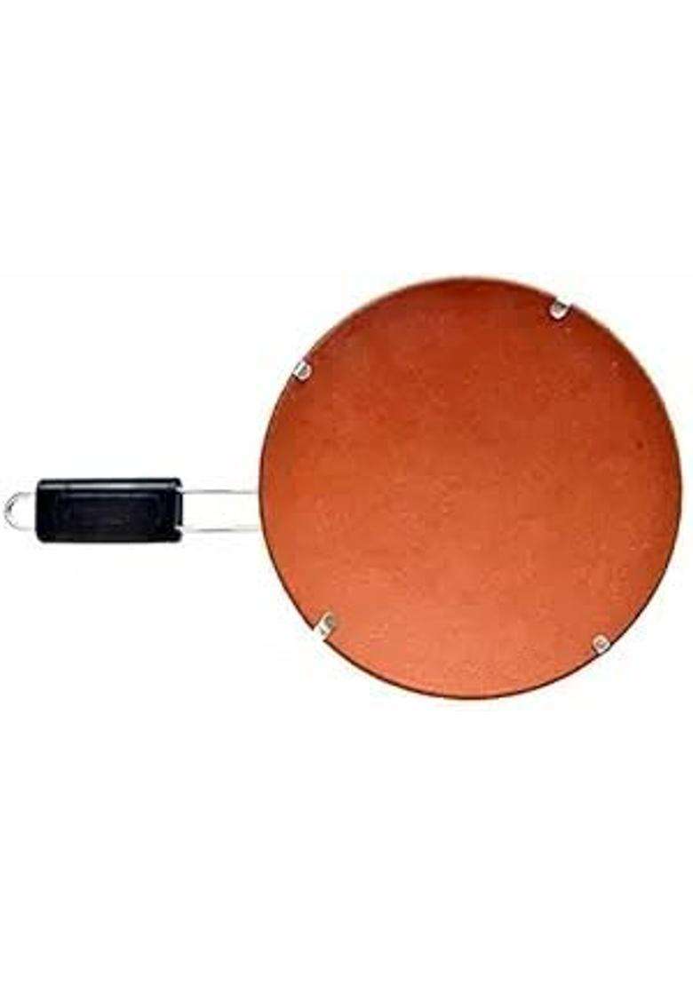 SHRIYAM CRAFT Clay Tawa Flat Griddle with Black Handle | Non-Stick - Indya