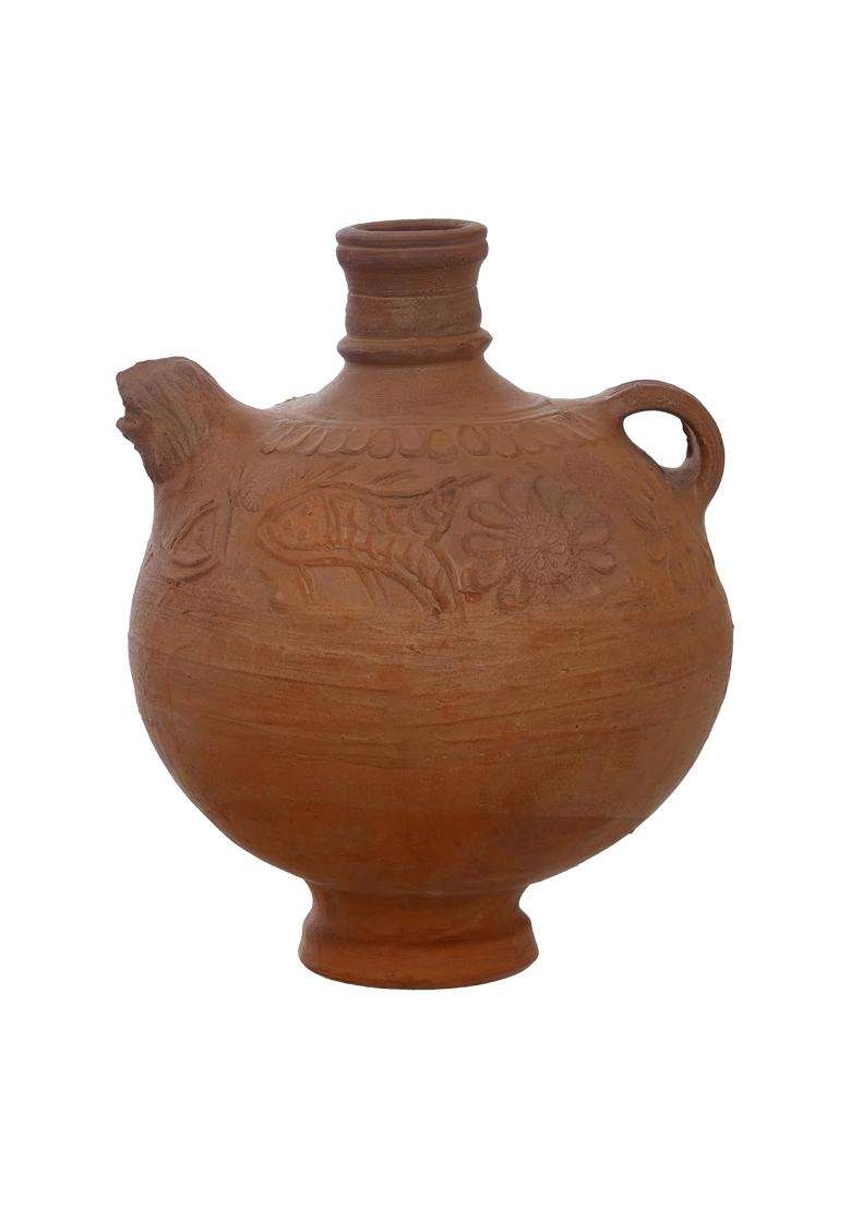 B S NATURAL Handmade Clay Water Surahi | 6 L | 6.3 Qt - Indya