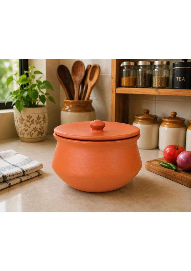Clay Root Organic Clay Dahi Handi with Lid - Indya