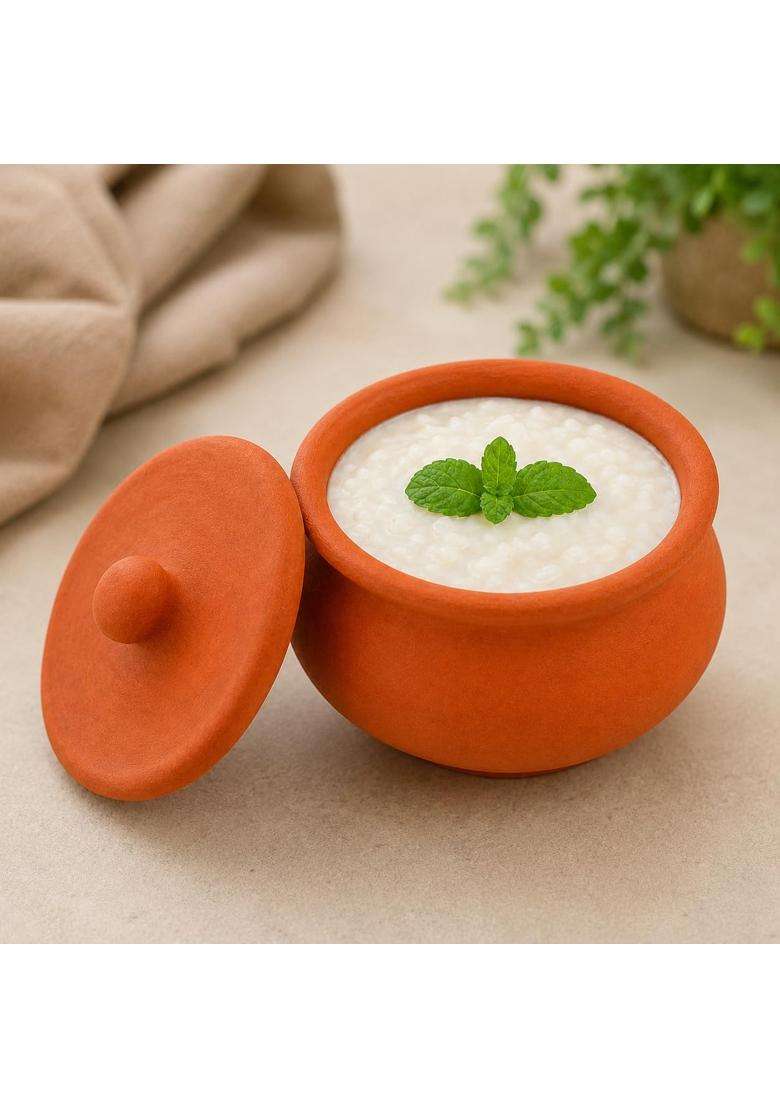Clay Root Organic Clay Dahi Handi with Lid - Indya