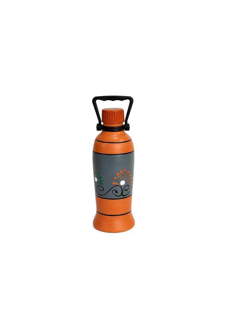 Matti Shree Natural Clay Water Bottle | 1 L | 1.1 Qt | Handcrafted - Indya