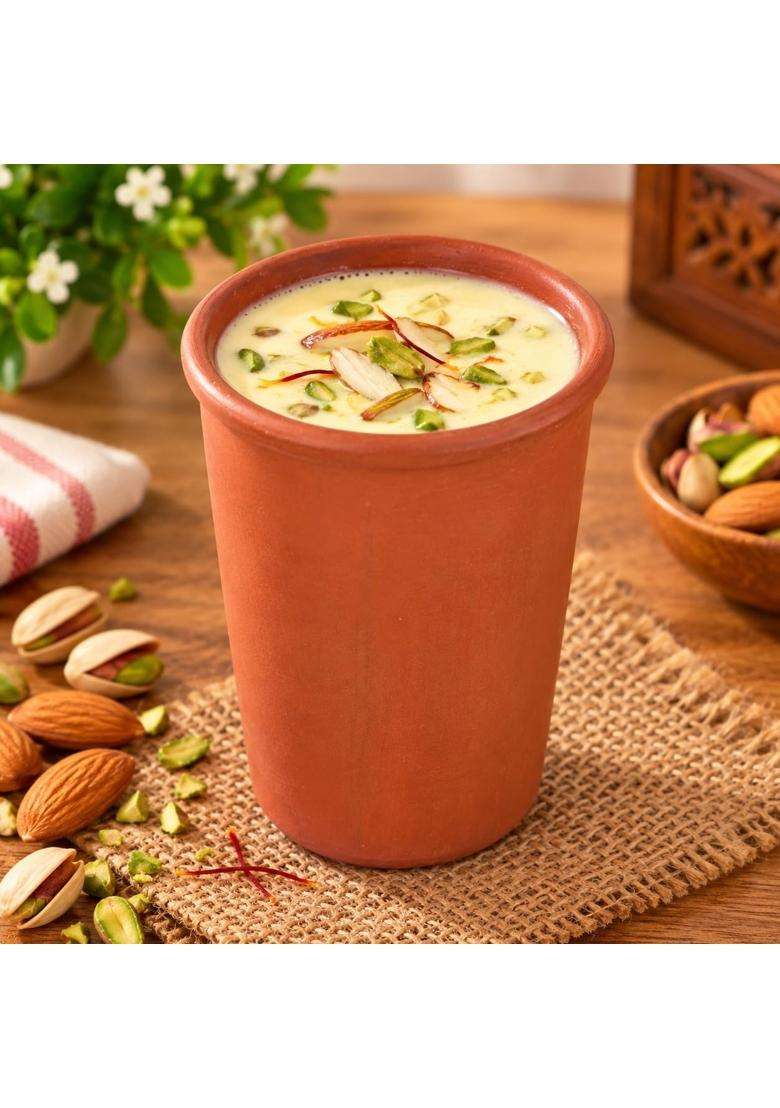 SHRIYAM CRAFT Clay Mitti Drinking Water Glass Milk Glass | 200 ml | 6.8 fl oz | Pack of 4 - Indya