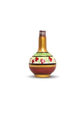Terra Charms Hand-Painted Mitti Surahi | 1 L | 1.1 Qt | Non-Toxic