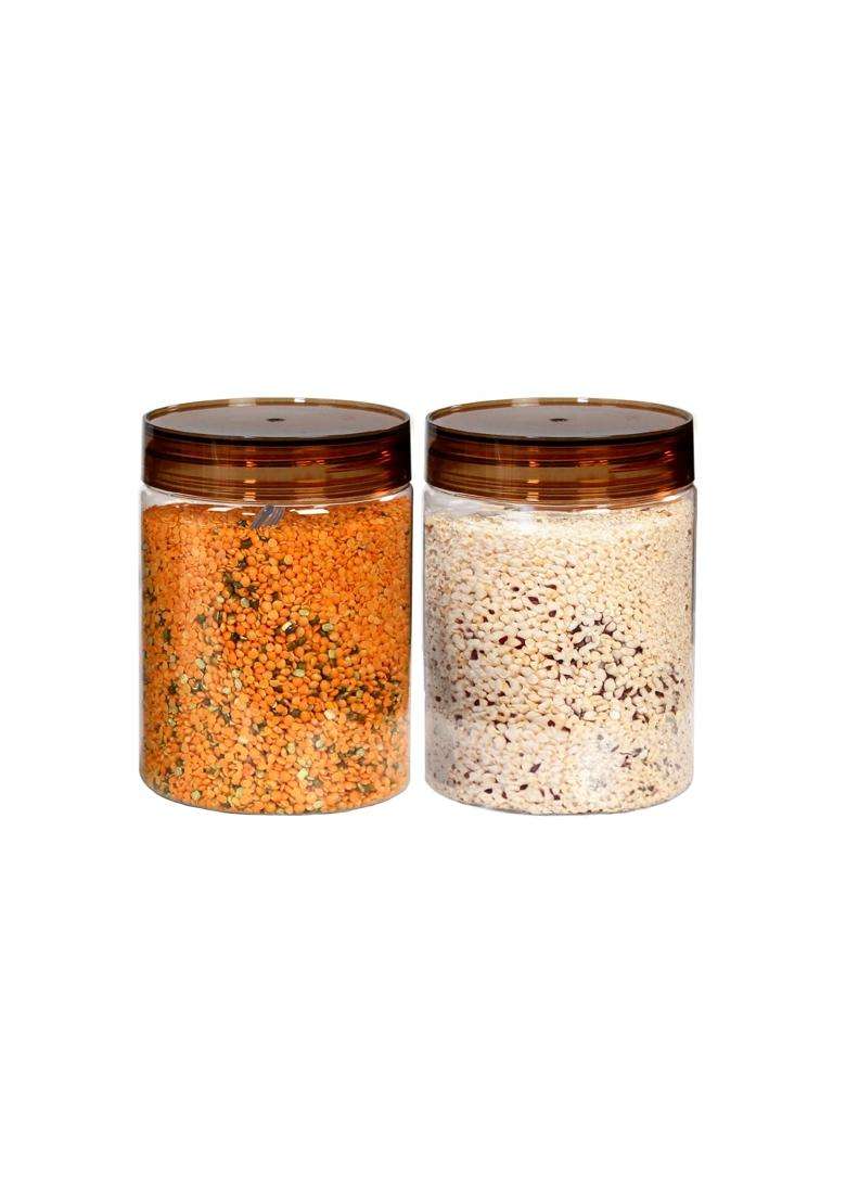 PEARLPET Plastic Containers for Kitchen Storage | 1000 ml | 33.8 fl oz | 2-Piece Set | BPA Free - Indya