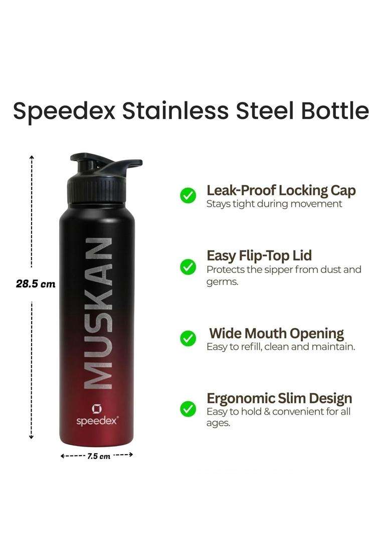 Speedex Customised Stainless Steel Water Bottle with Name | 1 L | 1.1 Qt - Indya