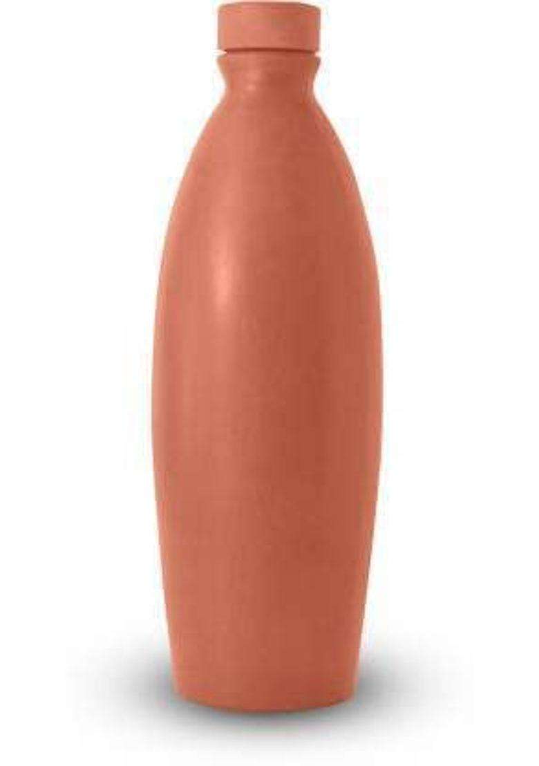 Onlinch Earthen Clay Water Bottle | 1 L | 1.1 Qt - Indya