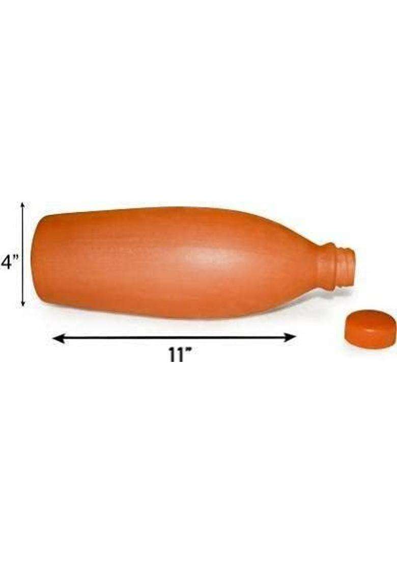 Onlinch Water Bottle Organic Clay Eco-Friendly Bottle | 1 L | 1.1 Qt - Indya