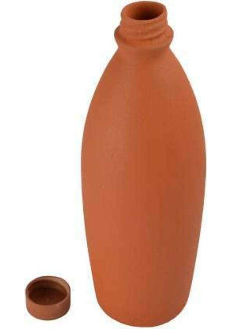 Onlinch Water Bottle Organic Clay Eco-Friendly Bottle | 1 L | 1.1 Qt - Indya
