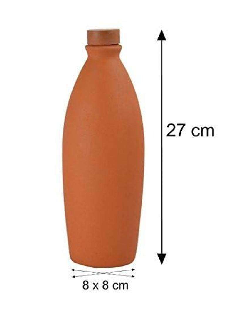 Onlinch Clay Water Bottle Earthen Water Cooling Drinking Storage | Leak Proof - Indya