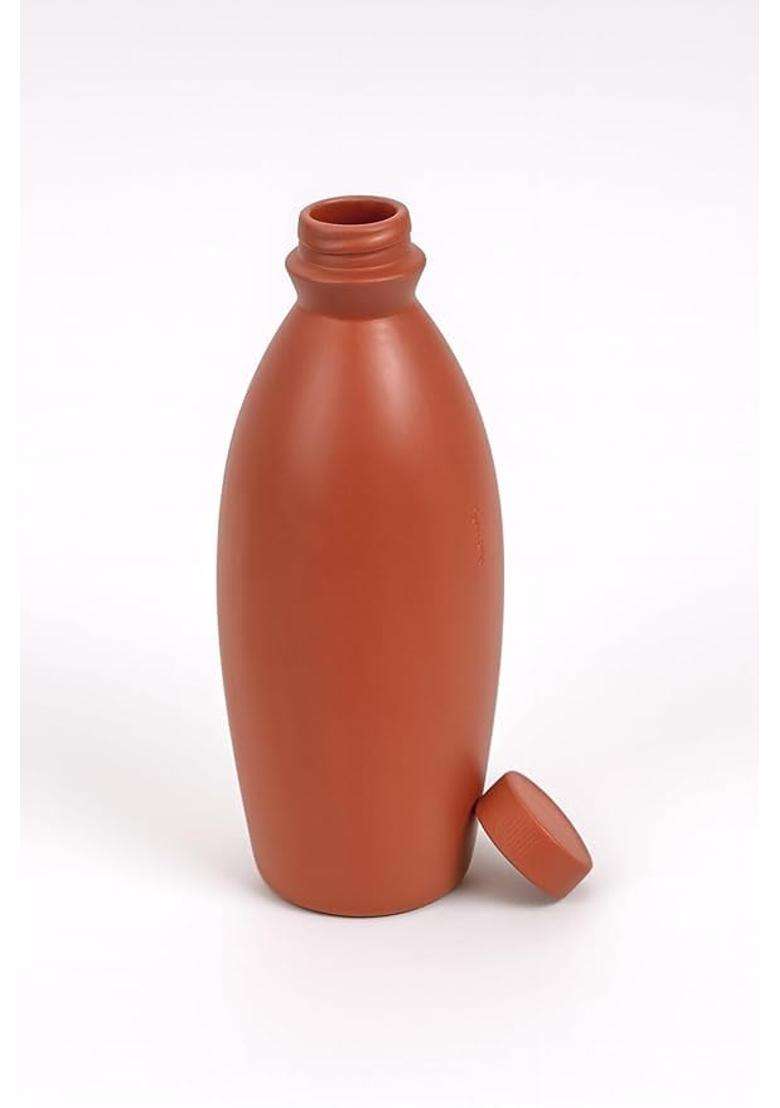 HC THE CRAFTS Organic Clay Water Bottle | 1 L | 1.1 Qt - Indya