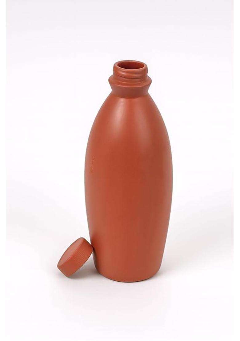HC THE CRAFTS Organic Clay Water Bottle | 1 L | 1.1 Qt - Indya