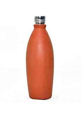 PALVIT CLAY ART GALLERY Capacity Terracotta Clay Water Bottle | 950 ml | 32.1 fl oz | Handcrafted