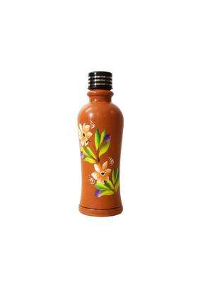 Minely Worldwide Retails Traditional Mitti Water Bottle | 1000 ml | 33.8 fl oz | Handcrafted