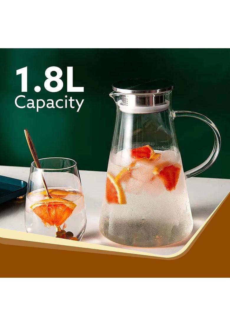 AGARO Elite Borosilicate Water Jug | 1.8 L | 1.9 Qt - Indya