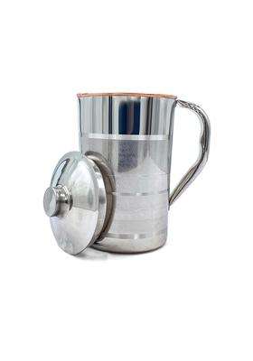 Adoko Premium Copper Lined Stainless Steel Water Jug Pitcher | 1.5 L | 1.6 Qt | Leak Proof