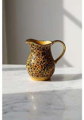 Caffeine Ceramic Handmade Stonware Brown Sehra Water Jug | 1800 ml | 60.9 fl oz | Dishwasher Safe | Microwave Safe