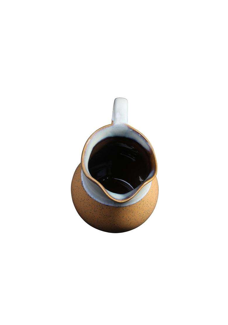Caffeine Ceramic Handmade Stoneware Matte Brown Water Jug | 1800 ml | 60.9 fl oz | Dishwasher Safe | Microwave Safe - Indya