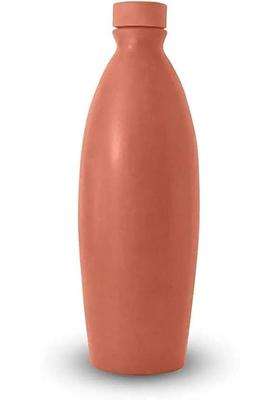 VINTICA Organic CLAY Crafts Terracotta Clay Water Bottle | 1 L | 1.1 Qt | Handcrafted